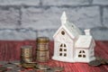 A new house as a gift. Money for the holiday Royalty Free Stock Photo
