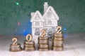 A new house as a gift. Money for the holiday. Holiday New Year and Christmas 2022 Royalty Free Stock Photo