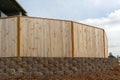 New House Backyard Wood Fence Royalty Free Stock Photo