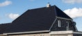 New house with a black tiled roof. Germany Royalty Free Stock Photo