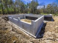 New house concrete foundation Royalty Free Stock Photo