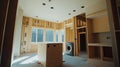 New House Construction Kitchen Frame Royalty Free Stock Photo