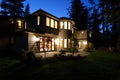 New House at Night Royalty Free Stock Photo