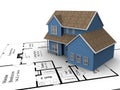 New house plans Royalty Free Stock Photo