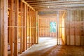 New house under construction framing against Royalty Free Stock Photo