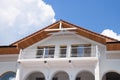 New house under construction. three-storey building