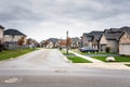 New Houses along a Street in a Residential District Royalty Free Stock Photo