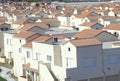 New houses in a crowded neighborhood, Palmdale, CA Royalty Free Stock Photo