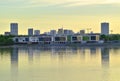 New houses on the river bank