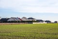 Solar panels on building , green energy Royalty Free Stock Photo