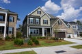 New houses in a suburban neighborhood in North Carolina Royalty Free Stock Photo