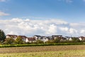New housing area in rural landscape Royalty Free Stock Photo
