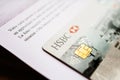 New HSBC Visa Debit card tilt-shift lens over chip secure