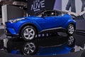 Toyota C-HR blue metal at motor expo