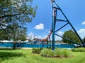 The new Icebreaker rollercoaster under construction at Seaworld in Orlando, FL