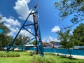 The new Icebreaker rollercoaster under construction at Seaworld in Orlando, FL