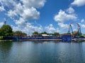 The new Icebreaker rollercoaster under construction at Seaworld in Orlando, FL