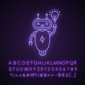 New idea chatbot neon light icon