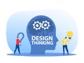 New idea engineering, business model innovation and design thinking concept. Design thinking vector illustrator Royalty Free Stock Photo