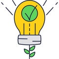 New idea growing vector icon business concept