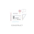 New idea inspiration creative design business construct concept line style isolated