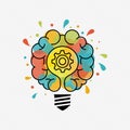 New ideas for creative thinking light bulb concept Royalty Free Stock Photo