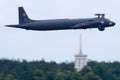 New Ilyushin IL-38N makes first flight in Zhukovsky, Moscow region, Russia Royalty Free Stock Photo