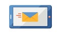 New Inbox Message Notification on Tablet, vector design Generative AI Royalty Free Stock Photo