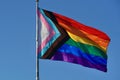 New Inclusive Progress Rainbow Flag Royalty Free Stock Photo