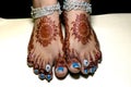 New indian bridal leg with mehandi design