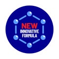 New innovative and improved formula product label packaging vector icon badge Royalty Free Stock Photo