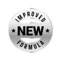 New innovative and improved formula product label packaging vector icon badge Royalty Free Stock Photo