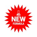 New innovative and improved formula product label packaging vector icon badge Royalty Free Stock Photo