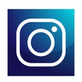 New Instagram camera logo icon in blue vector with modern gradient design illustrations on white background