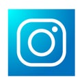 New Instagram camera logo icon in blue vector with modern gradient design illustrations on white background