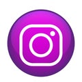 New Instagram camera logo icon in Purple pink vector with modern gradient design illustrations on white background