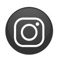 New Instagram camera logo icon vector in black with modern gradient design illustrations on white background Royalty Free Stock Photo