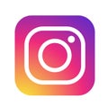 New Instagram camera logo icon vector with modern gradient design illustrations on white background Royalty Free Stock Photo