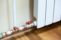 New installed domestic central heating register Royalty Free Stock Photo