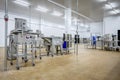 New interior of a packaging production line at a semi-finished factory Royalty Free Stock Photo