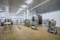 New interior of a packaging production line at a semi-finished factory Royalty Free Stock Photo