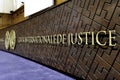 New International Court of Justice board Royalty Free Stock Photo