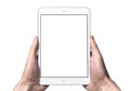 A new Ipad mini on hand Royalty Free Stock Photo