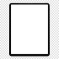 New ipad pro. Tablet pc, mobile device. Multi-touch gadget. Template for design and presentation. Screen ipad. Royalty Free Stock Photo