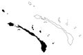 New Ireland Province Independent State of Papua New Guinea, PNG, Provinces of Papua New Guinea map vector illustration, scribble