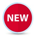 New flat prime red round button Royalty Free Stock Photo