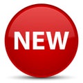 New special red round button Royalty Free Stock Photo