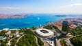 New Istanbul Skyline Cityscape Aerial View of Beautiful Bosphorus