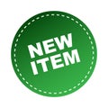 New item sticker