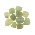 New Jade gemstones isolated on white background Royalty Free Stock Photo